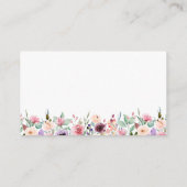 リトルバニーベビーシャワーフローラおむつラッフル エンクロージャーカード (裏面)