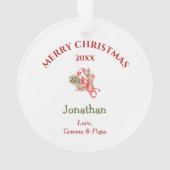 リトルバニーラビットリース孫オーナメント オーナメント (裏面)