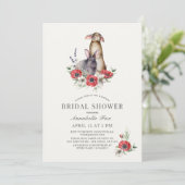 リトルバニーレッドアネモンバーチャルブライダルシャワー 招待状 (スタンド正面)