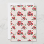 リトルバニーレッドアネモンバーチャルブライダルシャワー 招待状 (裏面)