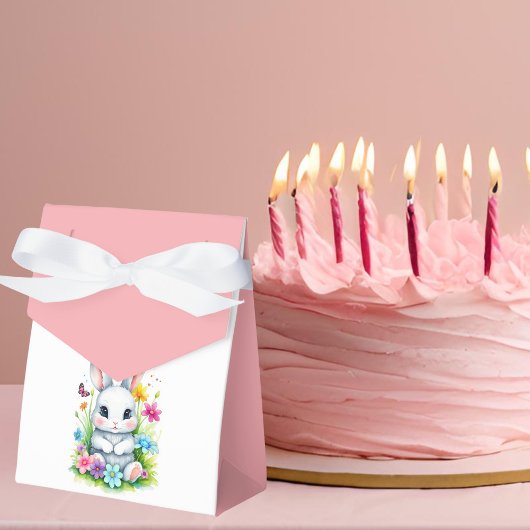 リトルバニーワイルドフラワーガーデンイースターベイビーシャワー フェイバーボックス