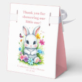 リトルバニーワイルドフラワーガーデンイースターベイビーシャワー フェイバーボックス (裏面)