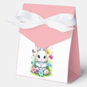 リトルバニーワイルドフラワーガーデンイースターベイビーシャワー フェイバーボックス (正面)
