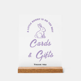 リトルバニー復活祭の赤ちゃんシャワーカード&ギフトサイン アクリルサイン