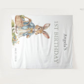 リトルバニー緑の少女の最初の誕生日パーティー タペストリー (正面(横))