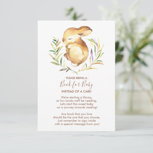 リトルバニー赤ちゃんシャワーベビーカード エンクロージャーカード (スタンド正面)