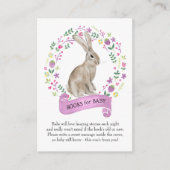 リトルバニー赤ちゃんシャワー水の色の本ベビー エンクロージャーカード (正面)