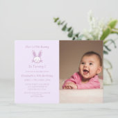 リトルバニー1歳の誕生日 招待状 (スタンド正面)