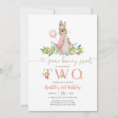 リトルバニー2歳の誕生日パーティーへようこそ 招待状 (正面)