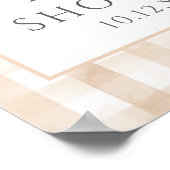 リトルバニー ニュートラル ベビーシャワー ウェルカムサイン ポスター (角)