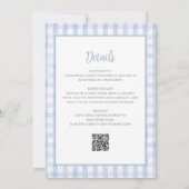 リトルバニー ブルーボーイベイビーシャワー オールインワン 招待状 (裏面)