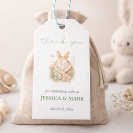 リトルバニー ベイビーシャワー 感謝 ギフトタグ