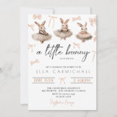 リトルバニー ベビーシャワー 招待状 (正面)