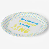 リトルバニー・ボーイ1歳の誕生日 ペーパープレート (アングル)