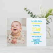 リトルバニー・ボーイ1歳の誕生日 招待状 (スタンド正面)