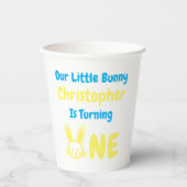 リトルバニー・ボーイ1歳の誕生日 紙コップ (正面)