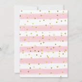 リトルバニー 春の花のベビーシャワー招待状 招待状 (裏面)