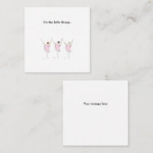 リトルバレエダンサーminiありがとうノートカード ノートカード (正面/裏面)