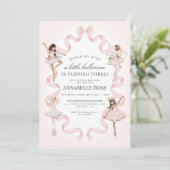 リトルバレリナガールバレエ誕生日招待状 (スタンド正面)