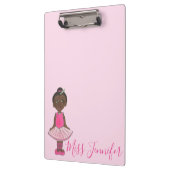 リトルバレリナパーソナライズされたツチュバレエダンサー クリップボード (左)