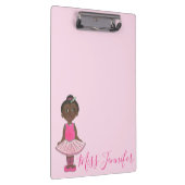 リトルバレリナパーソナライズされたツチュバレエダンサー クリップボード (右)