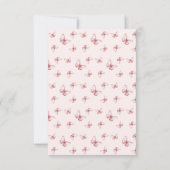 リトルバレリナピンクガールベビーシャワー サンキューカード (裏面)