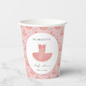リトルバレリナピンクツチュベビシャワー 紙コップ (正面)