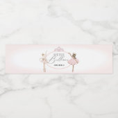 リトルバレリナピンクバレエパーティーデコール ペットボトルラベル (シングルラベル)