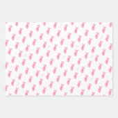 リトルバレリナピンクバレエ女子の名前誕生日 ラッピングペーパーシート (正面3)