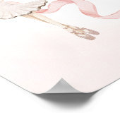 リトルバレリナピンクバースデーパーティー歓迎サイン ポスター (角)