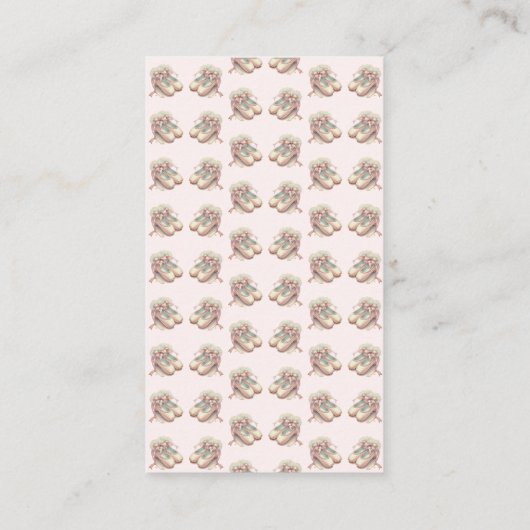 リトルバレリナピンクベビーシャワーおむつラッフル エンクロージャーカード (裏面)