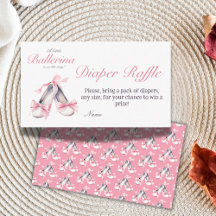 リトルバレリナピンクボウガールベビーシャワーオムツ