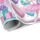 リトルバレリーナとブラウンヘアガールの誕生日 ラッピングペーパー (ロールコーナー)