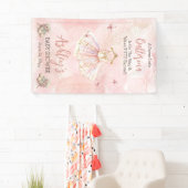 リトルバレリーナはチュチュ赤ちゃんシャワーの途中にある 横断幕 (インサイチュ)