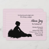 リトルバレリーナバースデーパーティー 招待状 (正面/裏面)