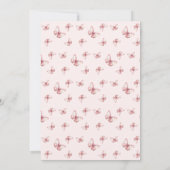 リトルバレリーナピンクガールベビーシャワーありがとう 招待状 (裏面)