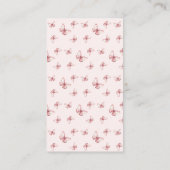 リトルバレリーナピンクベビーシャワーブックベビー エンクロージャーカード (裏面)