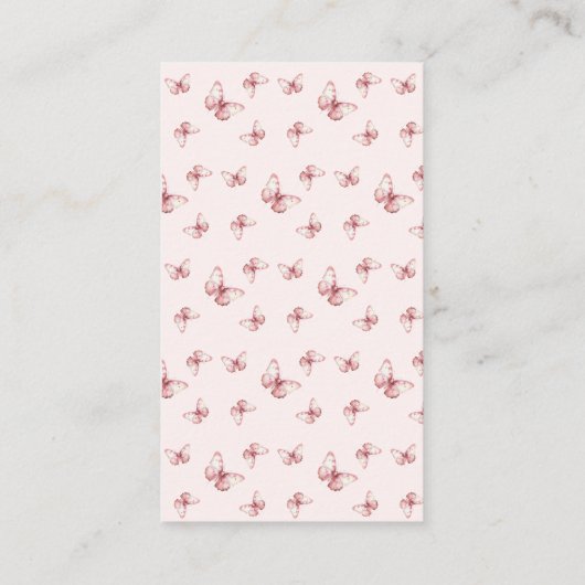 リトルバレリーナピンクベビーシャワーブックベビー エンクロージャーカード (裏面)