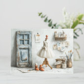 リトルバレリーナフランスのスタジオバースデーパーティー 招待状 (スタンド正面)