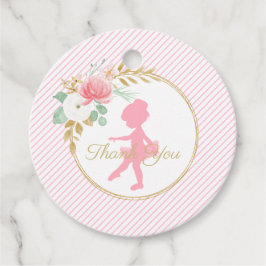 リトルバレリーナフローラストライプとラベル フェイバータグ