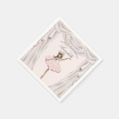リトルバレリーナ誕生日ナプキンスパーティーデコール スタンダードカクテルナプキン (角)