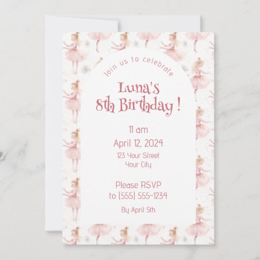 リトルバレリーナ#9 - Blonde Girl 招待状 (正面)