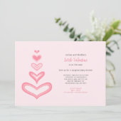 リトルバレンタインカップルベイビーシャワー 招待状 (スタンド正面)