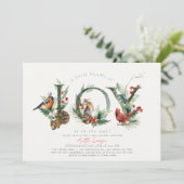 リトルバンドルオブジョイ 鳥 男の子 ベビーシャワー 招待状 (スタンド正面)