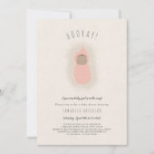 リトルバンドルガールベビーシャワー招待状 招待状 (正面)