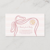 リトルバンビナピンクイタリアンベビーシャワー エンクロージャーカード (正面)