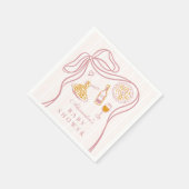 リトルバンビナピンクイタリアンベビーシャワー スタンダードカクテルナプキン (角)
