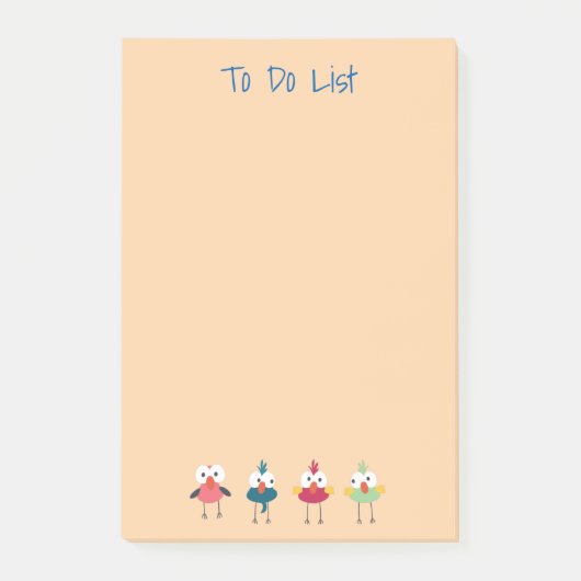 リトルバーディーズ事後対応®備考4 x 6 ポストイット (正面)