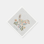 リトルバードカラフルフローラナプキン スタンダードカクテルナプキン (角)