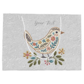 リトルバードカラフルフローラ抱き枕 ラージペーパーバッグ (裏面)